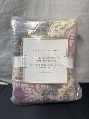 Pottery Barn Bohemian Wonder Quilted (1) Standard Sham Only PB Teen NIP-image