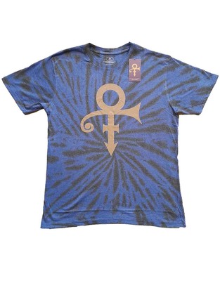Prince T Shirt Gold Symbol Logo new Official Unisex Dip Dye Purple-image