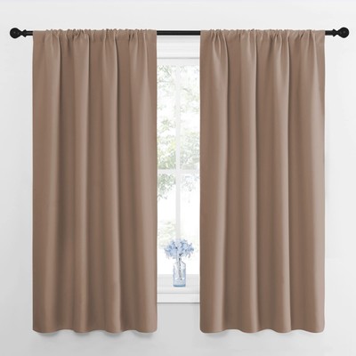 Blackout Curtain Panels - Window Treatment Thermal Insulated Solid Rod Pocket...-image