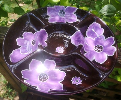 LAURIE GATES Purple Floral Large 15