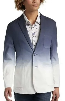 PAISLEY & GRAY Slim Fit Suit Separates Blue Dipped Dye XL Linen Sport Jacket NWT-image