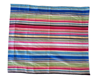 PAIR POTTERY BARN 2 Pillow Shams Set Standard Galena Multicolored Stripe Cotton-image