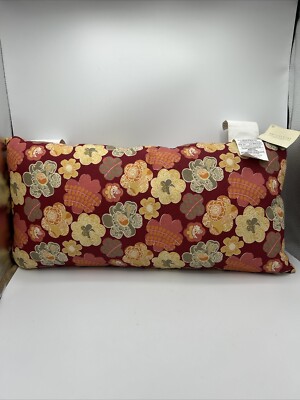 pottery barn floral posey print lumbar pillow boho 12x24-image