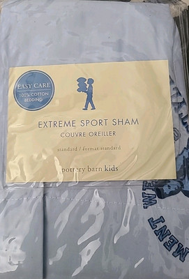 New Pottery Barn Kids Extreme Sports SHAM Standard pillowcase Skateboard BMX-image