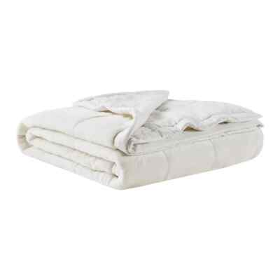 Madison Park Twin Down Alternative Reversible Plush Blanket In White-image