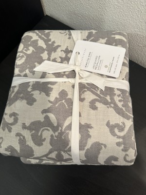 Pottery Barn Jacquard Medallion Duvet Cover King/ California King 108x92” Grey-image