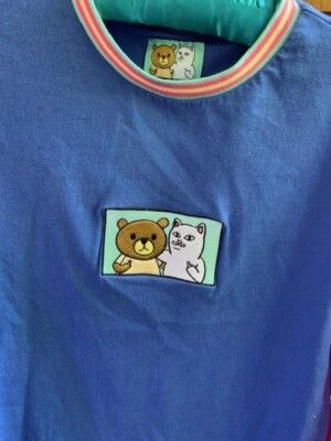 Teddy Fresh x Rip N Dip Cat Bear Embroidered L Colorblock Long Sleeve T-Shirt-image