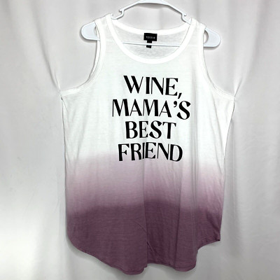 Torrid Womens Tank Top Size 0 Large Dip Dye Wine Mamas Best Friend-image