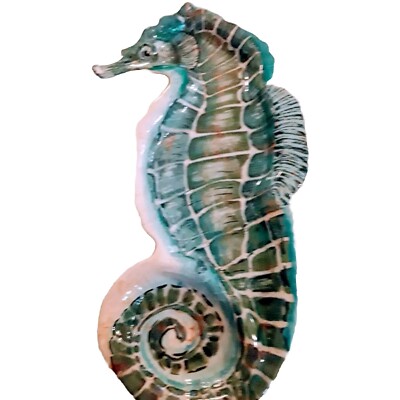 Pier 1 Imports SEAHORSE Platter Chip and Dip Tray BRAND NEW Retired Fish Sea 🐚-image