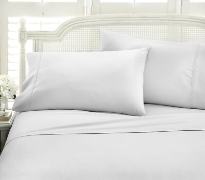 ienjoy Home Embossed 4 Piece Sheet Set, Queen, Chevron White-image