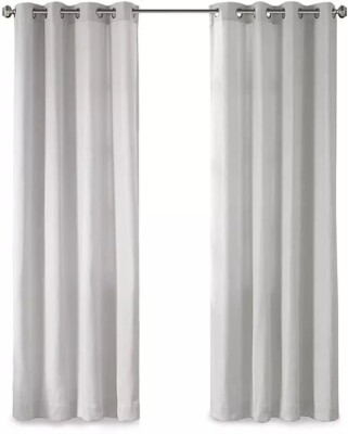 Madison Park Englewood Light Filtering Single Curtain Panel Light Gray 50