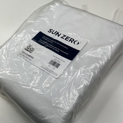 sun zero NWT one panel 50”x84” white window curtain Sf10-image