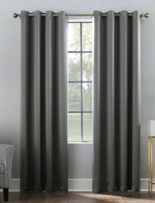 Sun Zero Lichtenberg Curtain Oslo Grommet Theater Grade Blackout Panel 108x52-image