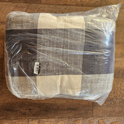 Pottery Barn Bryce Buffalo Check Farmhouse King Duvet Cover Charcoal-image