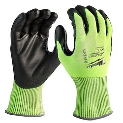Milwaukee 48-73-8942B High Visibility Cut Level 4 Polyurethane Dipped Gloves - L-image