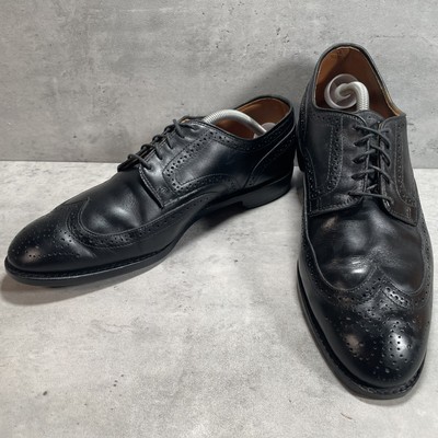 Allen Edmonds Madison Park Mens Size 10.5 Black Leather Wingtip Derby Brogues-image