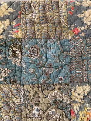 Pottery Barn Neena Patchwork Quilted Euro Sham 7971666  Multiple Available-image