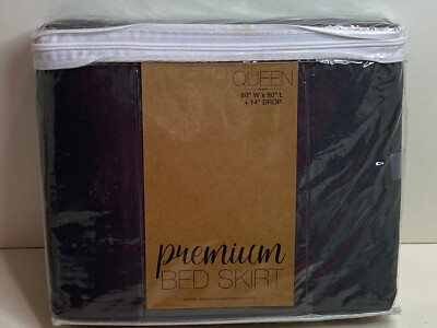 ienjoy Home Collection Pleated Bed Skirt Dust Ruffle Queen 14