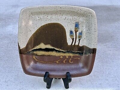 Studio Art Pottery Ceramic Plate Trinket Dish 9