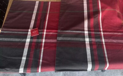 Pottery Barn McKinley Plaid Red Pillow Cover 24” x 24” Holiday Christmas 2 Avail-image