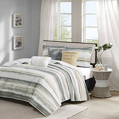  Quilt Set Cottage Coastal Design, 6 Piece Set - All Season, Coverlet -image