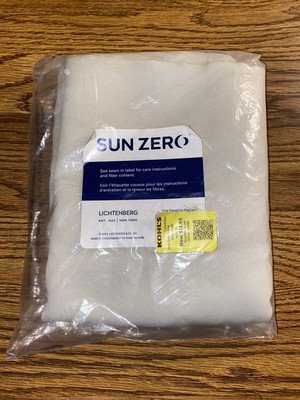 Sun Zero Lichtenberg rod pocket Curtain Panels 40x63 One Panel. New Ships Free!-image