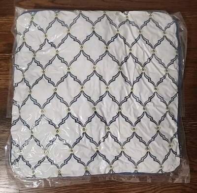 Madison Park Throw Pillow White Blue Yellow 16.5