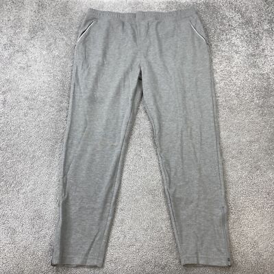 Dip Jogger Pants Men's XL Gray Elastic Waist Zip Pockets Casual-image