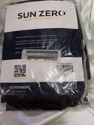 Sun Zero Energy Efficient Room Darkening Curtain Single Panel 40