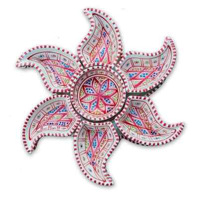 Kamsah Star Dipping and Serving Set, Ceramic Platter, 7 Piece Dipping Set - NOB-image