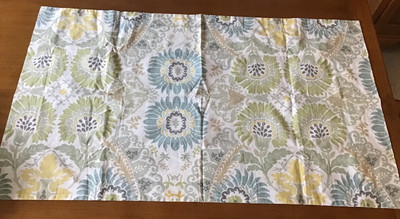 Pottery Barn  King Pillow Sham Joni Floral Medallion 100% Cotton Green Blue NWOT-image