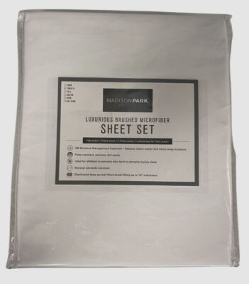Madison Park White 3M-Microcell Solid 3-Pc. Sheet Set Size Twin XL-image