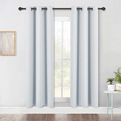  Room Darkening Window Curtain Panels, Easy-care Solid Thermal Insulated-image