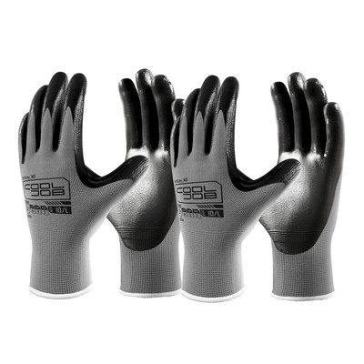 Nitrile Dipped Safety Work Gloves, 10 Pairs, Heavy-Duty, Oil Resistant, XLarge-image