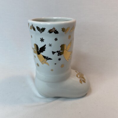 Studio Nova Ceramic Boot Golden Angel Boot MZ 434  Boot Vase Holiday Christmas-image