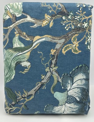 New~Pottery Barn~ Dahlia Floral Duvet Cover~King~Blue-image