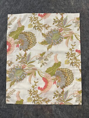 Pottery Barn Standard Pillow Sham Bethany Palampore Floral Botanical Pink Green-image