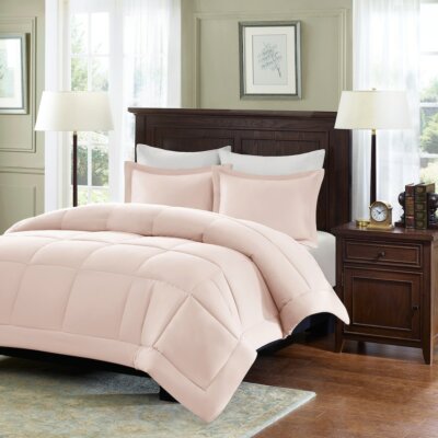 Madison Park Sarasota Microcell Down Alternative Comforter Set Blush Cal King-image