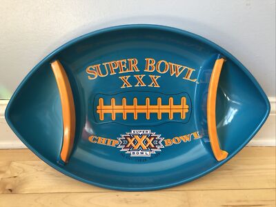 Vintage Super Bowl Chip 1996 XXX Retro Man Cave 90s NFL Cowboys Steelers Dip -image