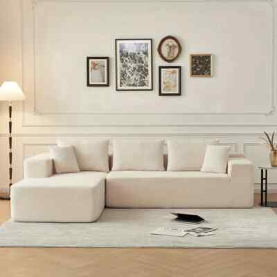 L-Shaped Sofa Studio Couch Free Combination Sofa Modern Simplicity Cloud Couch-image