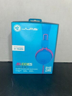 JLab JBuddies Studio On-Ear Kids Wired Headphones-Pink/Blue-image