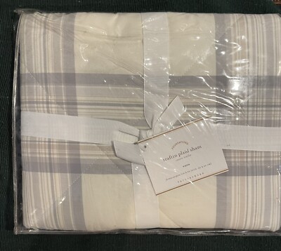 Pottery Barn Trafin Plaid Sham 26 x 26-image