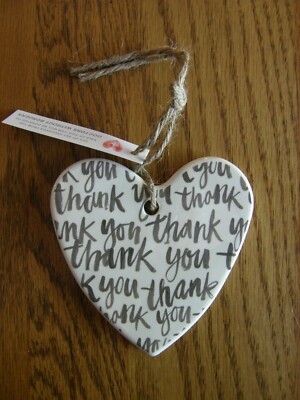 Pottery Barn Medical, Health Care, Dr, Nurse, EMT Thank You Heart Ornament - New-image