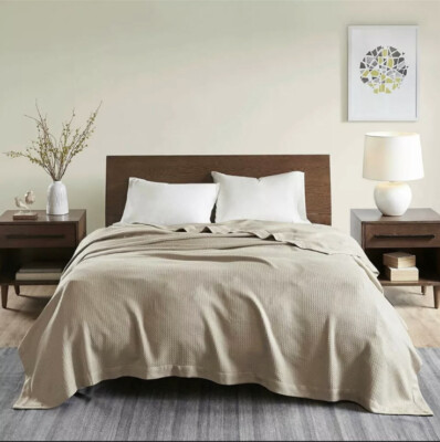 Madison Park King Blanket With Khaki Finish MP51N-6192-image
