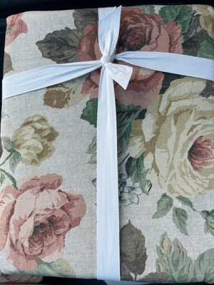 Pottery Barn Rita Floral King / Cal King Duvet - Cottage - Roses - Flowers - New-image