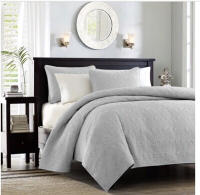 Madison Park Gray Coverlet Set King -image