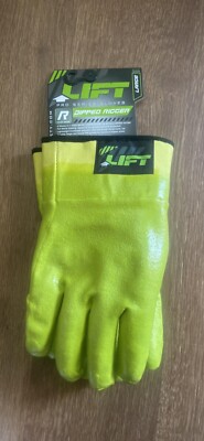 Lift Pro Series Rigger Dipped Neon Safety Gloves XXL 2XL Hi Vis-image