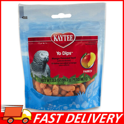 Kaytee Yo Dips Mango Flavored Treat for Parrots & Large Birds, Resealable 3.5oz-image
