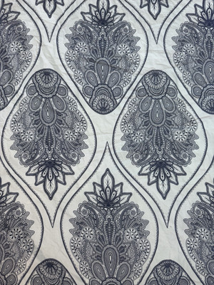 Pottery Barn Cassidy Duvet Cover Blue White Full Queen Medallion Boho-image