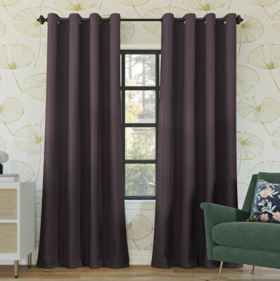 Sun Zero Oslo Theater Grade 100% Blackout Grommet Curtain Panel, 52